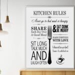 Kitchen Rules, Kitchen Sign, Kitchen Decor, Kitchen Rules Sign .