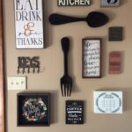 My kitchen gallery wall. All decor from hobby lobby and Ross .