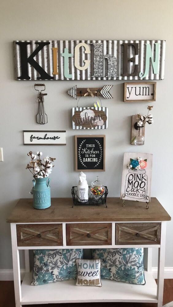 Best Innovative Kitchen Wall Decor Ideas | Farmhouse kitchen decor .