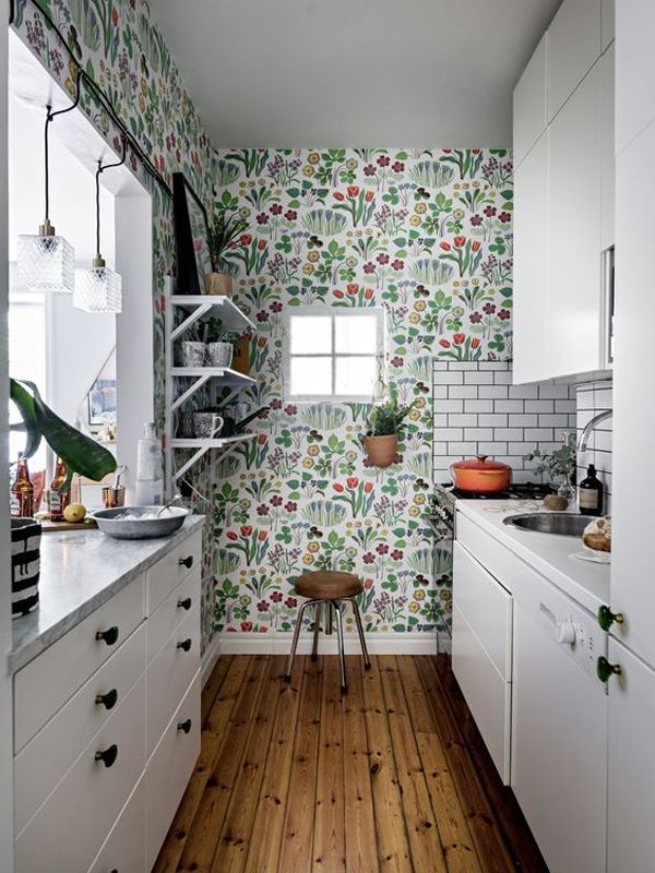 20 Beautiful Wallpaper Kitchen Backsplashes With Nature Elements .