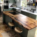 Earthy ® Timber on Instagram: “Live Edge Kitchen Island Solid Wood .