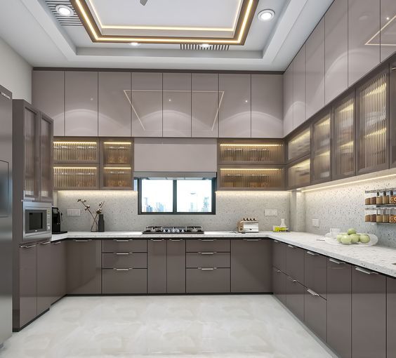 Luxury kitchen cabinet design ideas | Modern kitchen interiors .