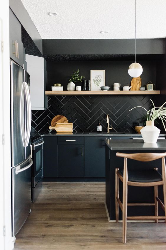 25 Moody Kitchens With Impeccable Taste - Shelterne