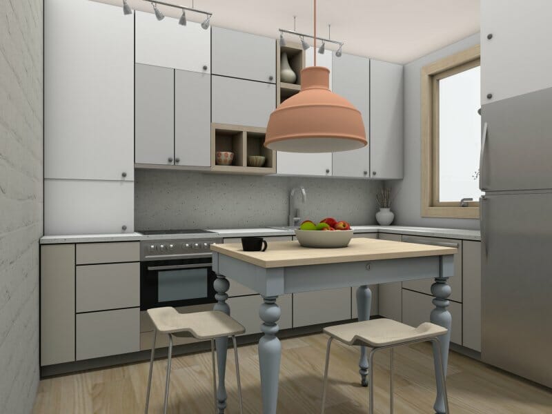 Make a Small Kitchen Layout Feel Bigger With Clever Design Tric