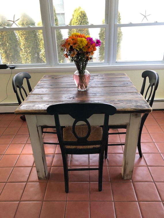 RUSTIC FARMHOUSE TABLE Small Kitchen Dining Farm House Reclaimed .