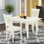 3-Piece Kitchen Set 2 Wood Dining Chairs and Small Dining Table .