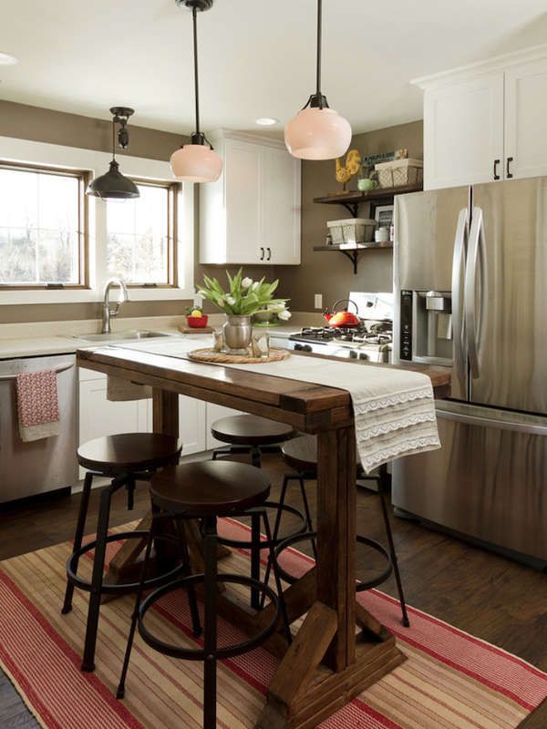 15 Small Kitchen Island Ideas That Inspire | Kitchen island table .