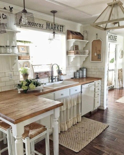 Fabulous small kitchen ideas with farmhouse style 04 | Kitchen .