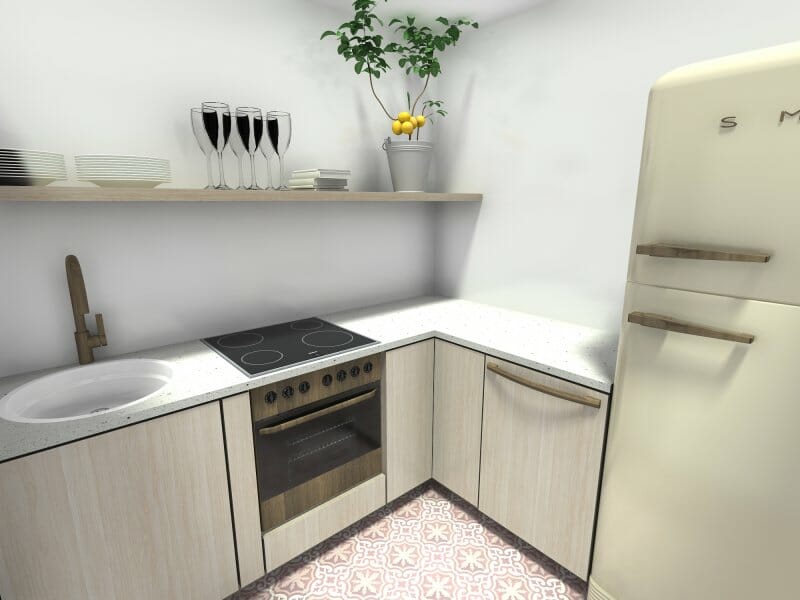 Make a Small Kitchen Layout Feel Bigger With Clever Design Tric