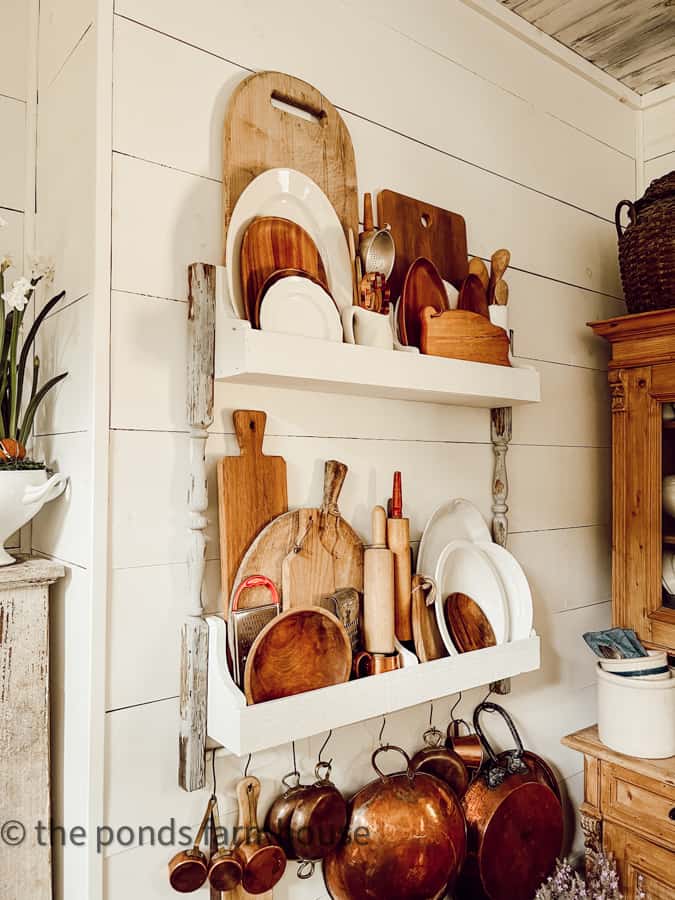 How To Decorate w/ Vintage Kitchen Decor, Rolling Pins & Utensil