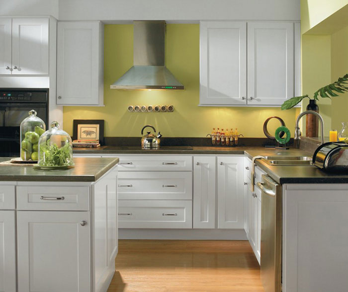 Alpine White Shaker Kitchen Cabinets - Homecre