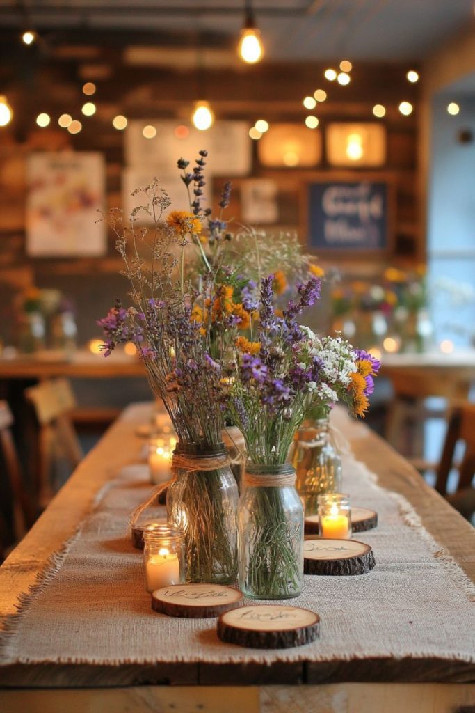 A rustic table with <a href=