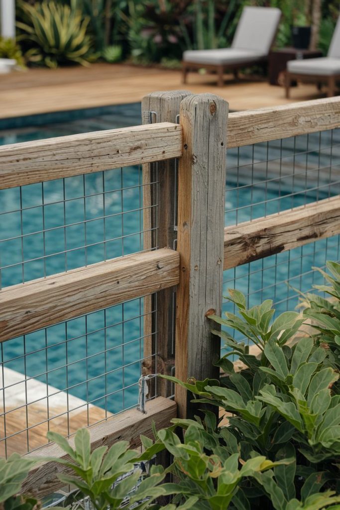 Wooden fence with <a href=