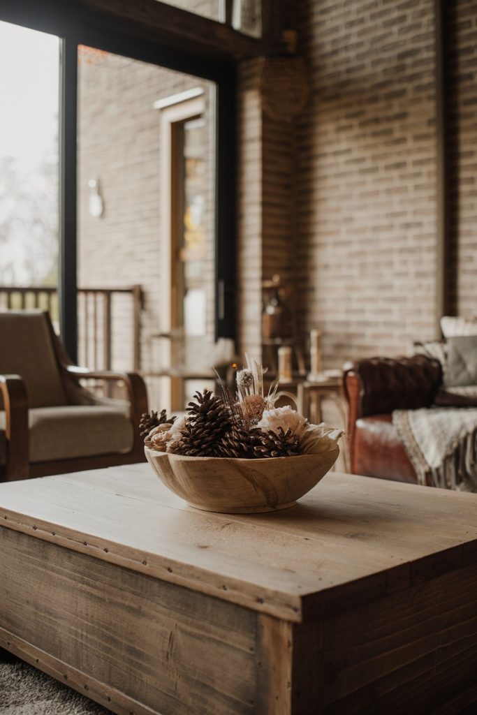 A wooden bowl with <a href=