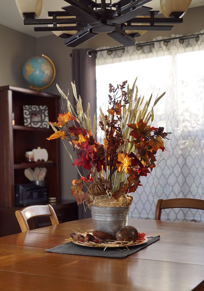 Autumn decoration as a centerpiece