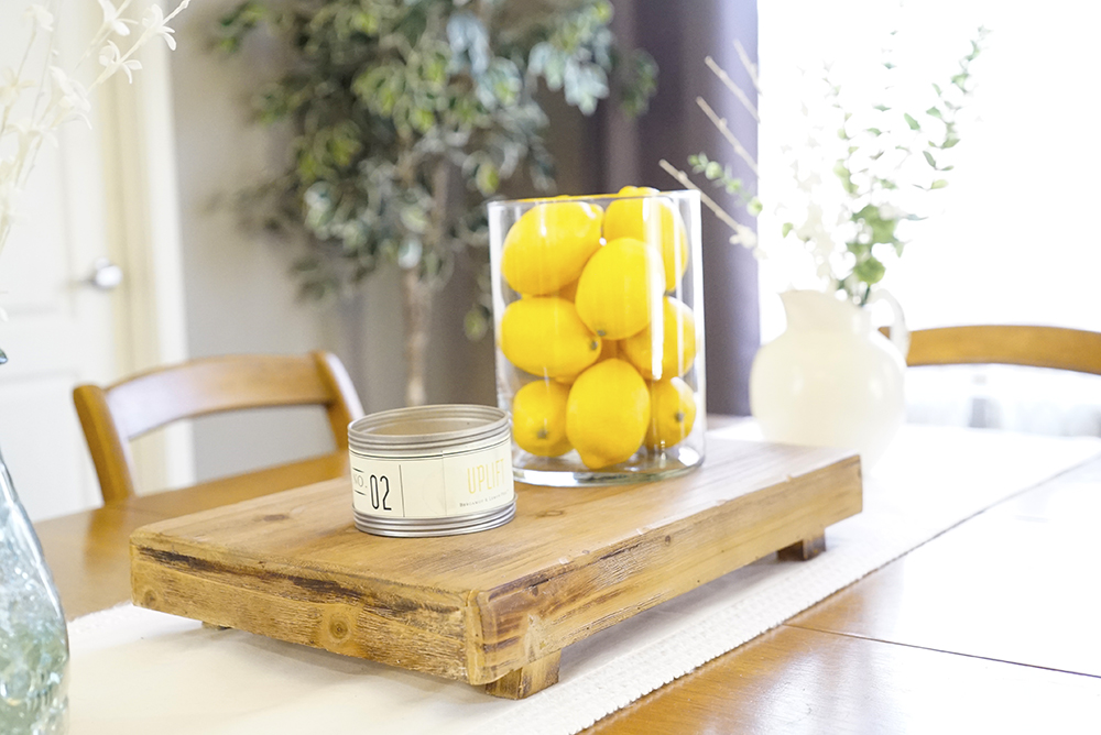 Spring Decor – Kitchen Table Butcher Block Lemons