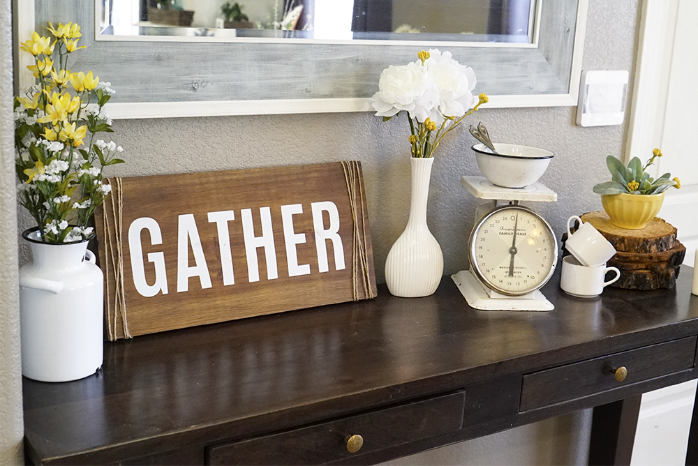 Spring decor - buffet table