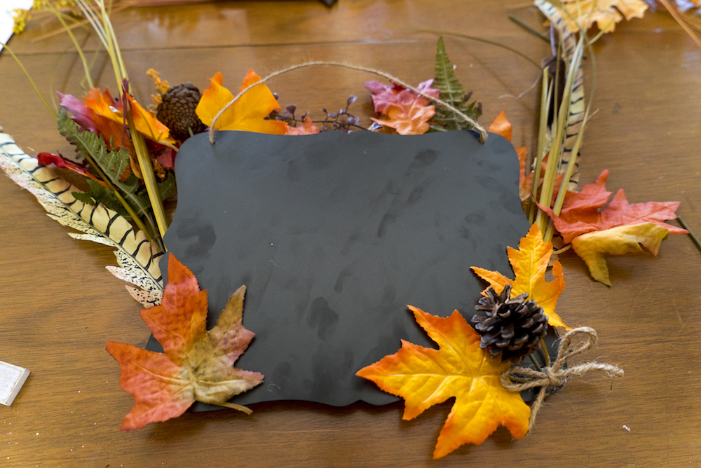 Front door hanging – foliage glued