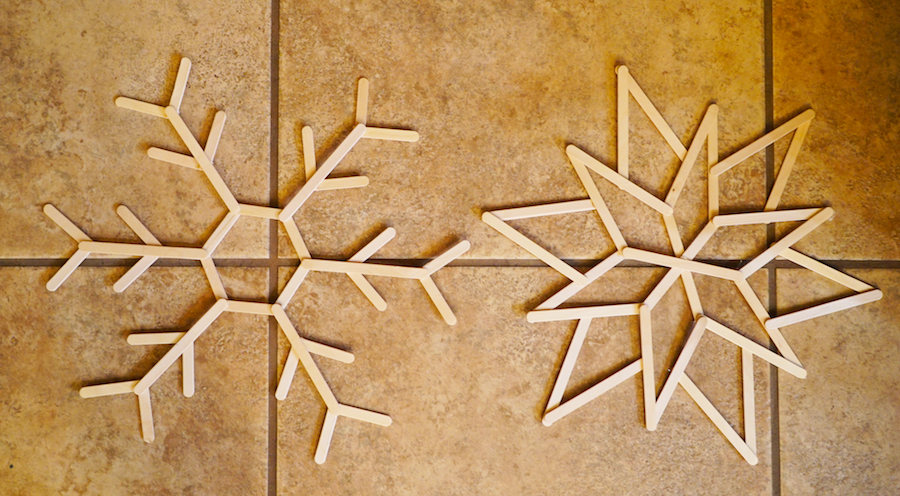 DIY Popsicle Stick Snowflake – Assembled