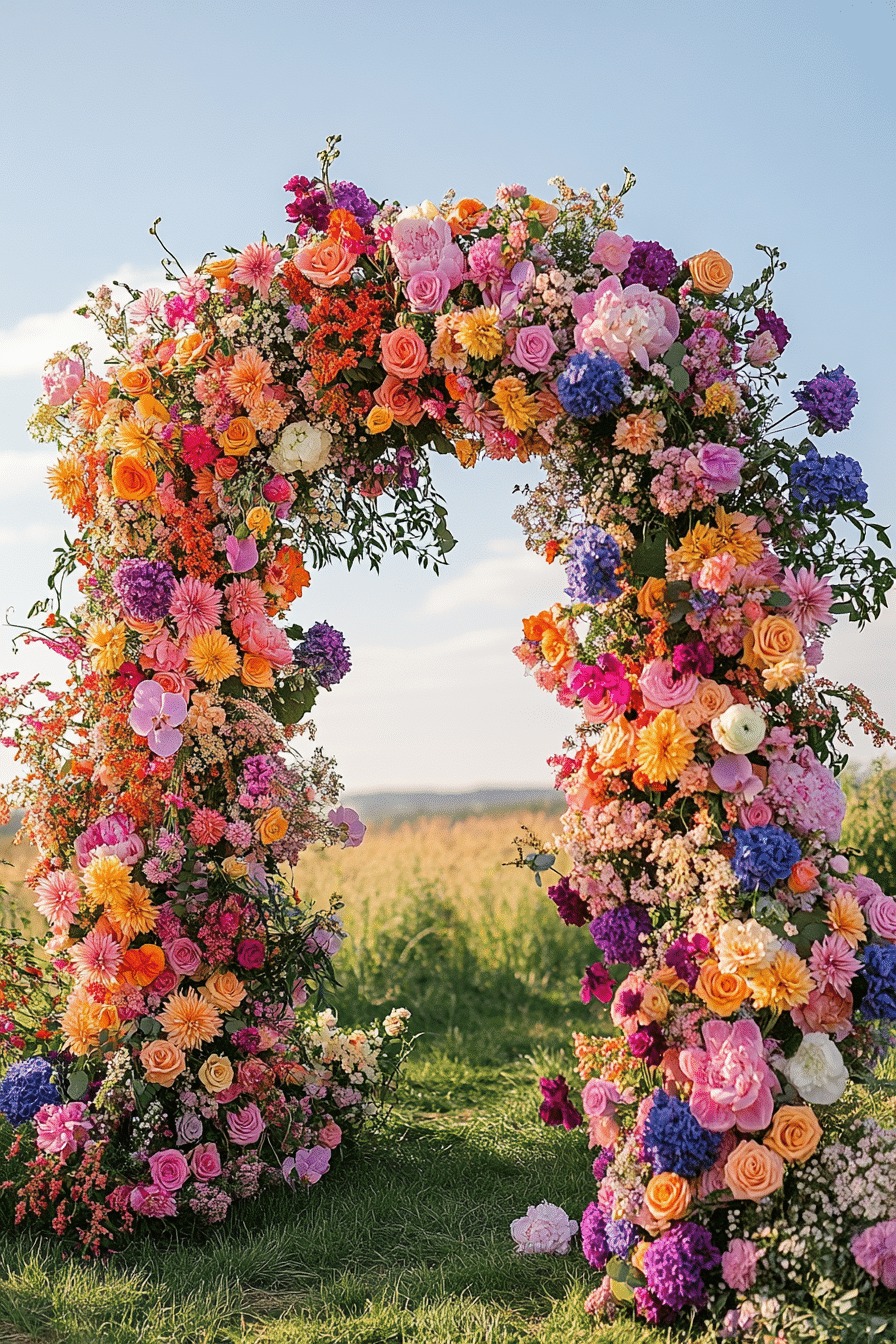 Boho wedding arch