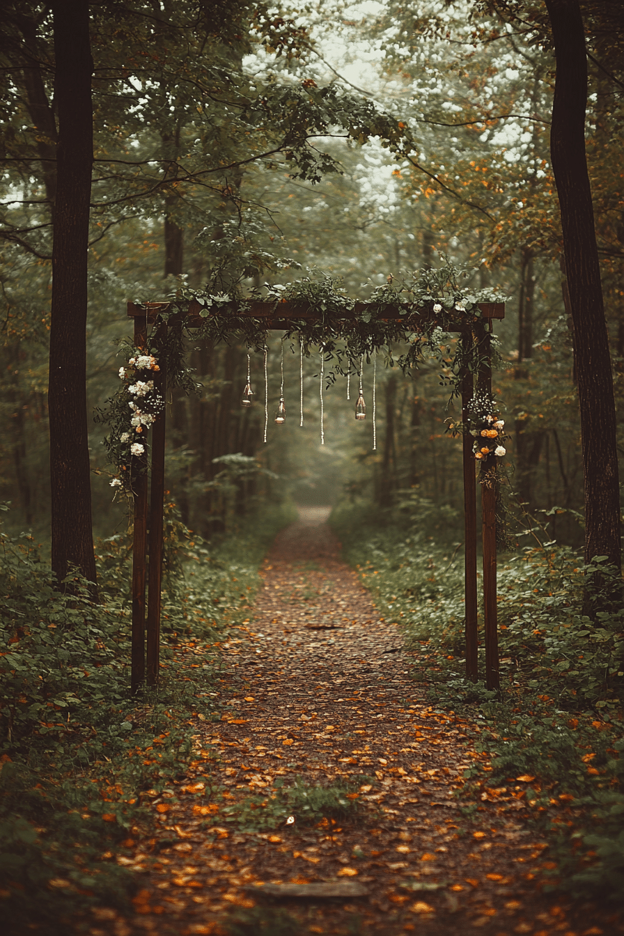 Boho wedding arch