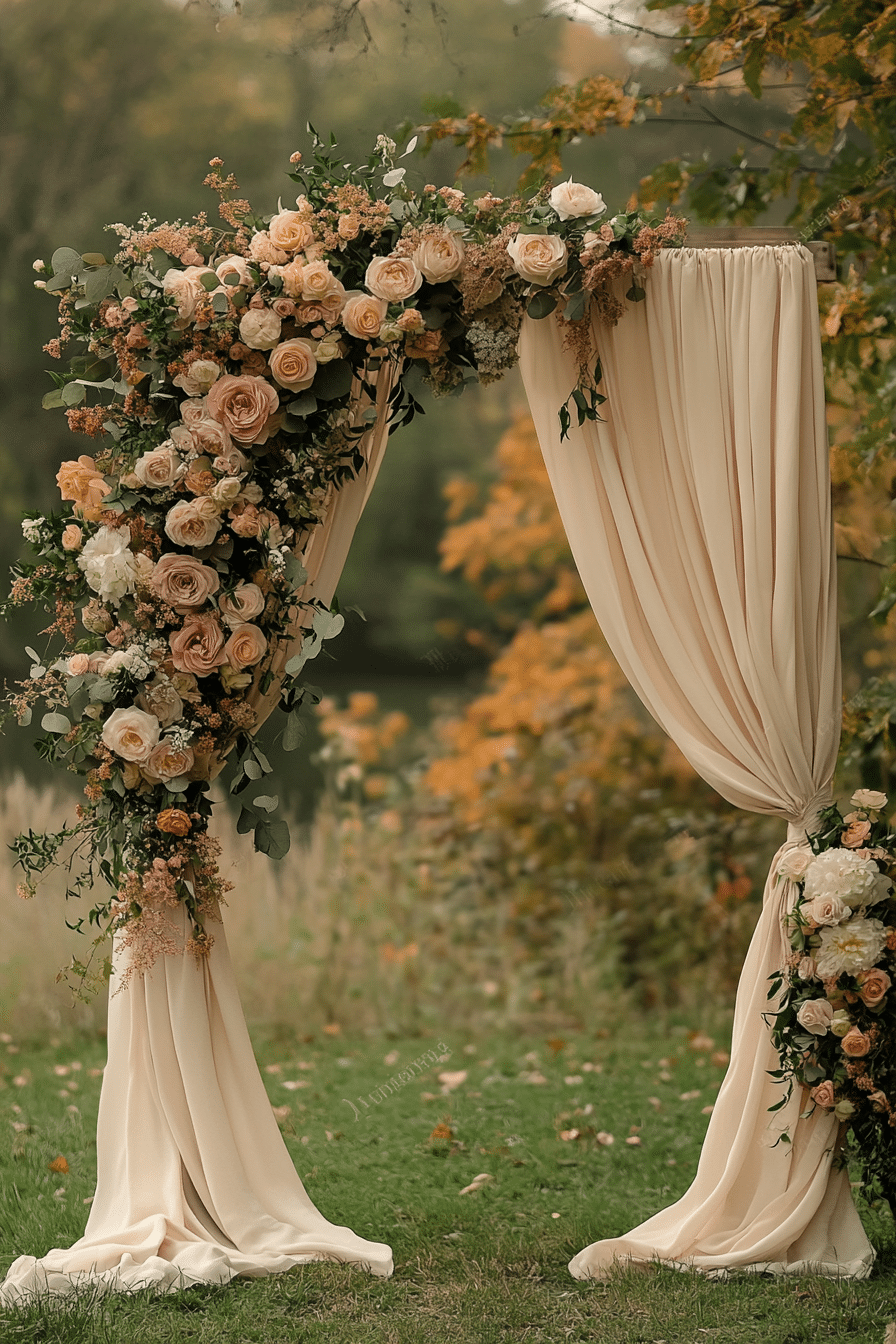 Boho wedding arch