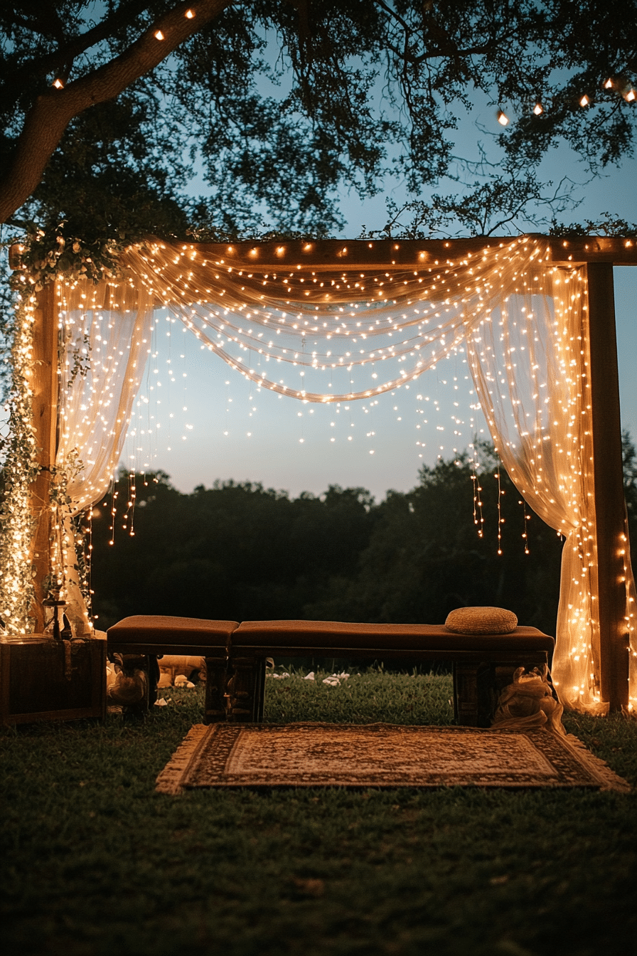 Boho wedding arch