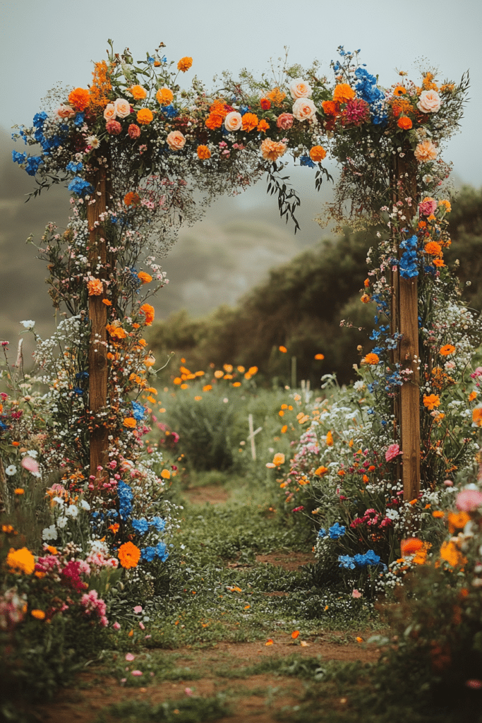 Boho wedding arch