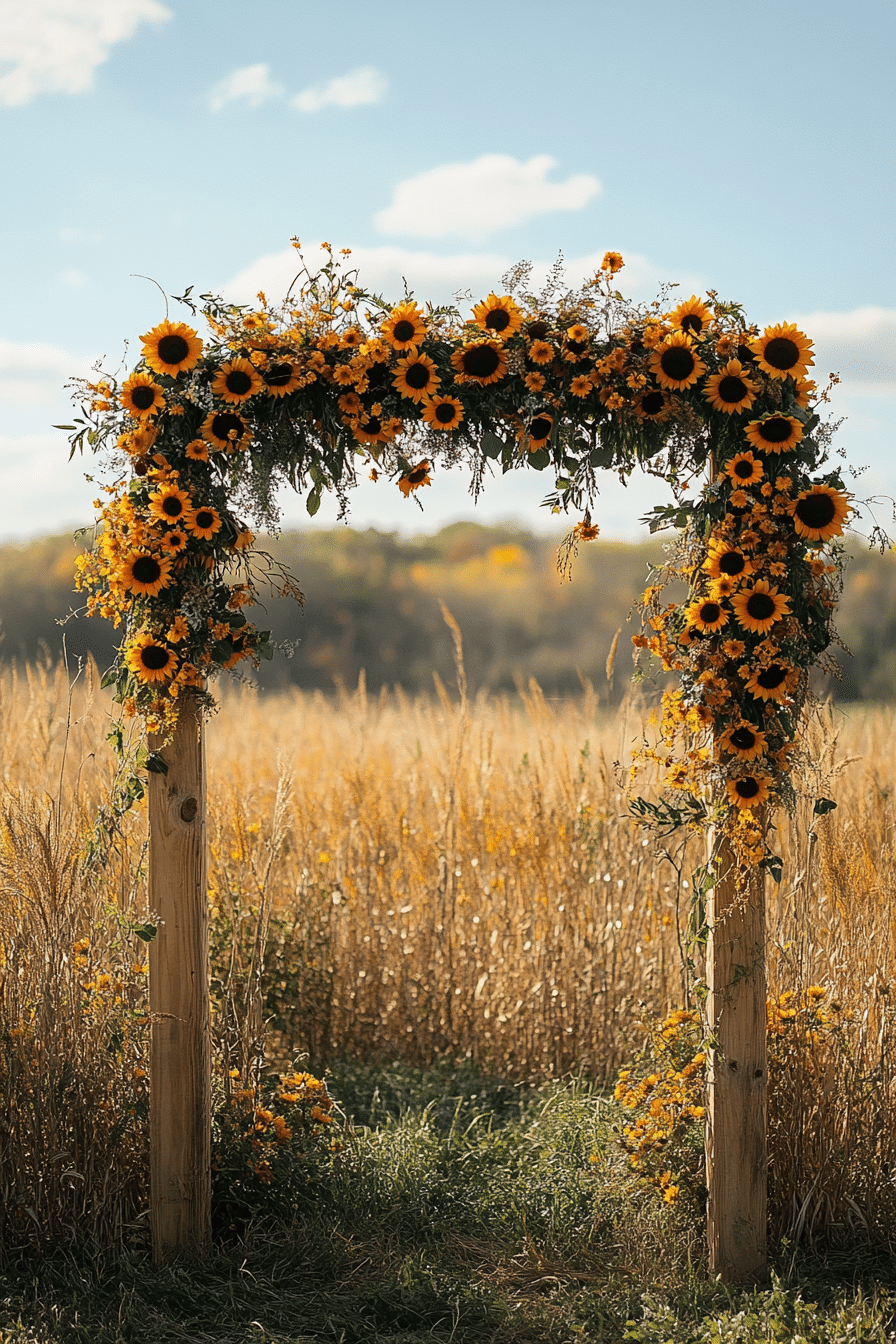 Boho wedding arch