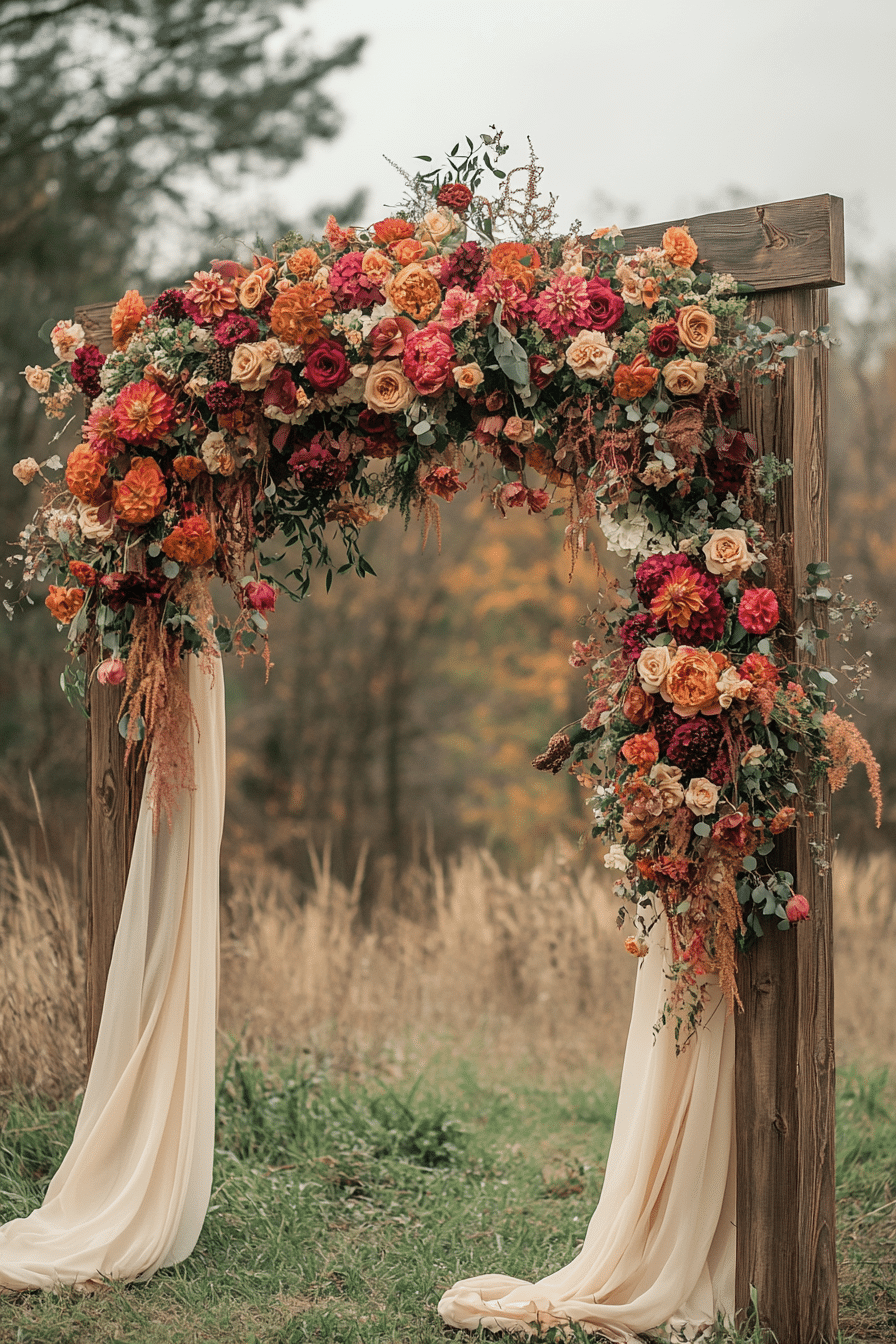 Boho wedding arch