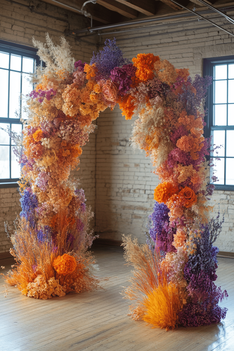 Boho wedding arch