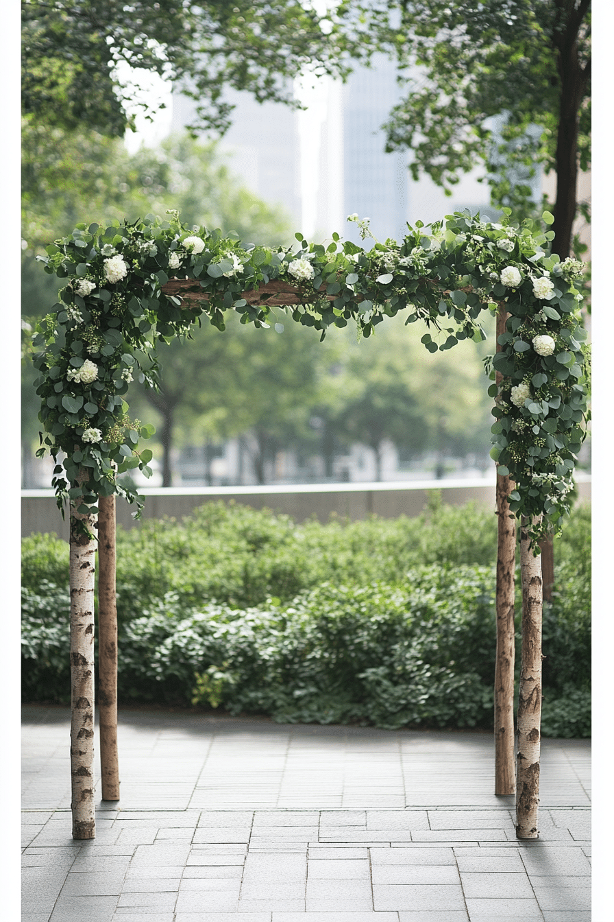 Boho wedding arch