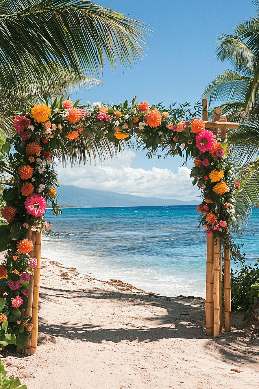 Boho wedding arch