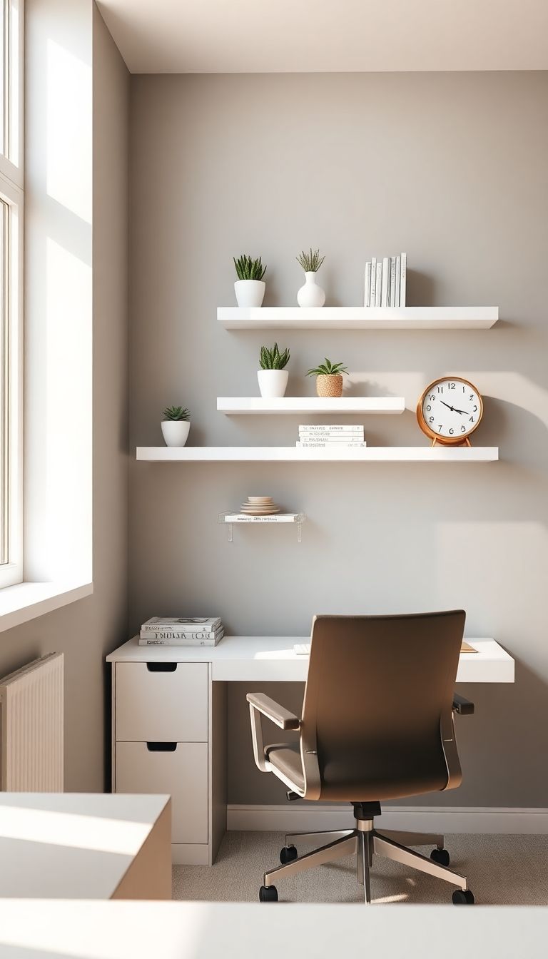 Shelves with decorative items