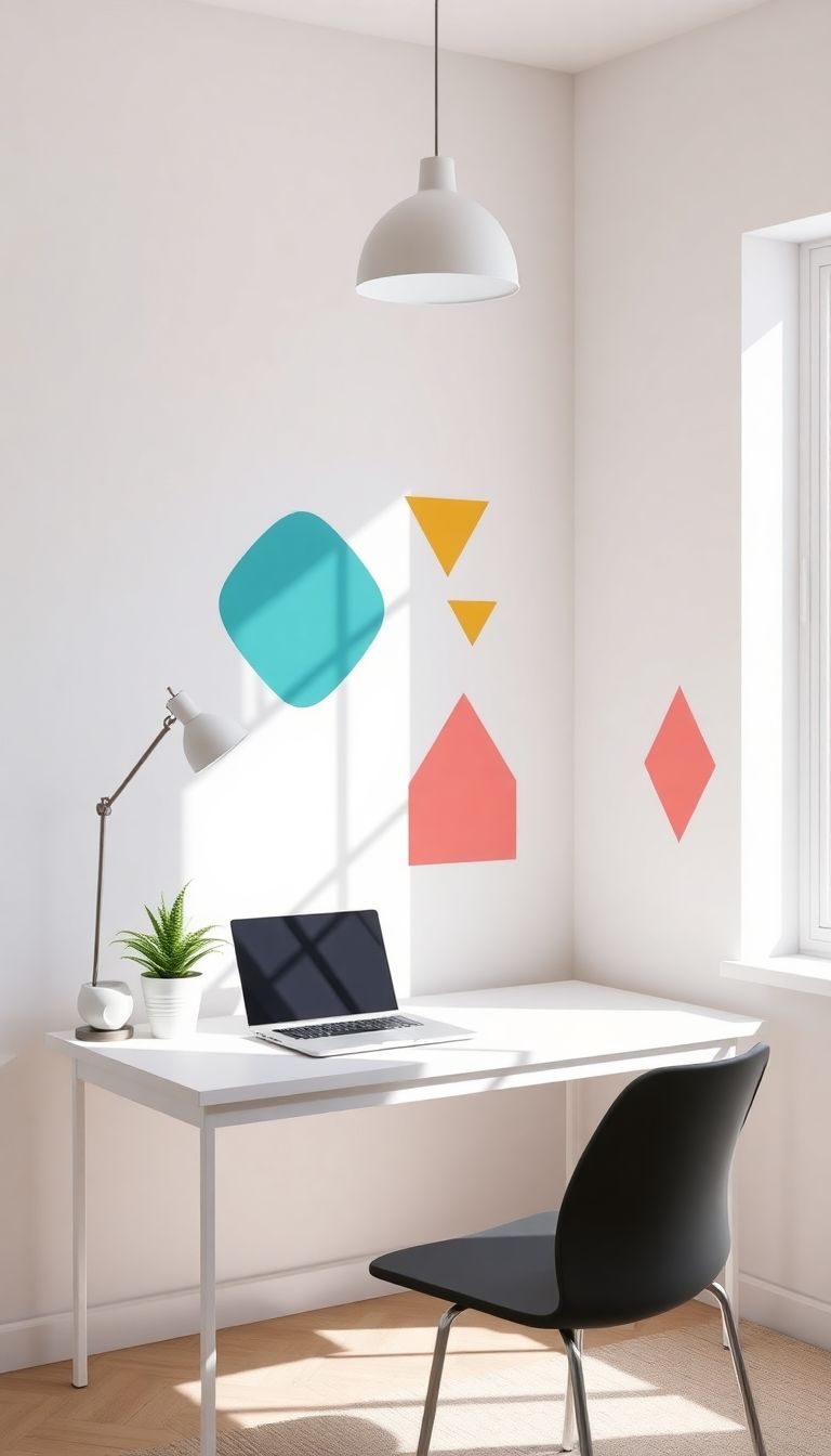 Colorful wall stencils