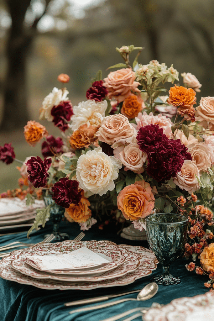 Boho wedding table decorations