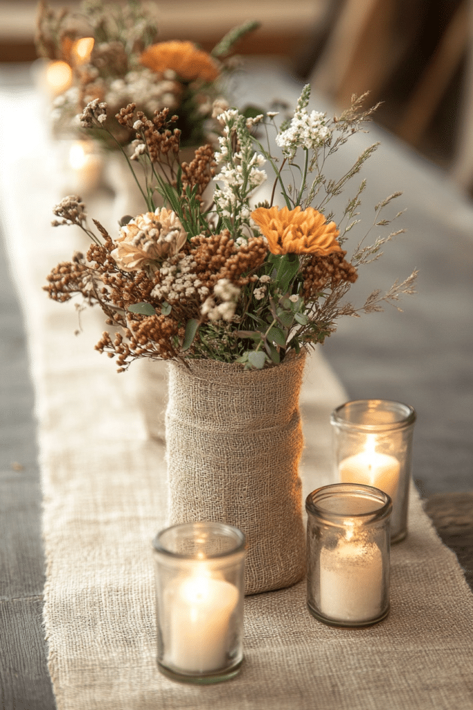 Boho wedding table decorations