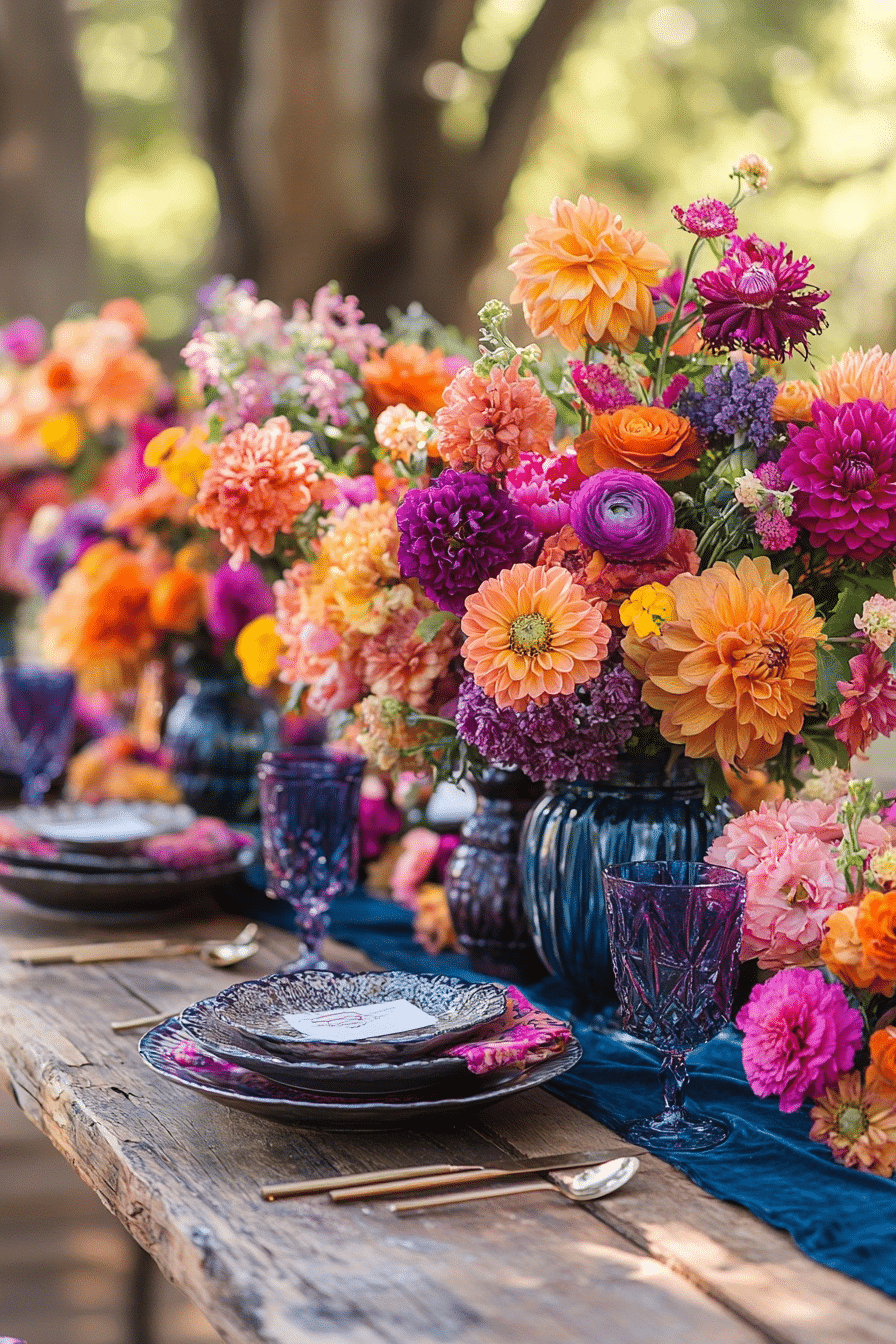 Boho wedding table decorations