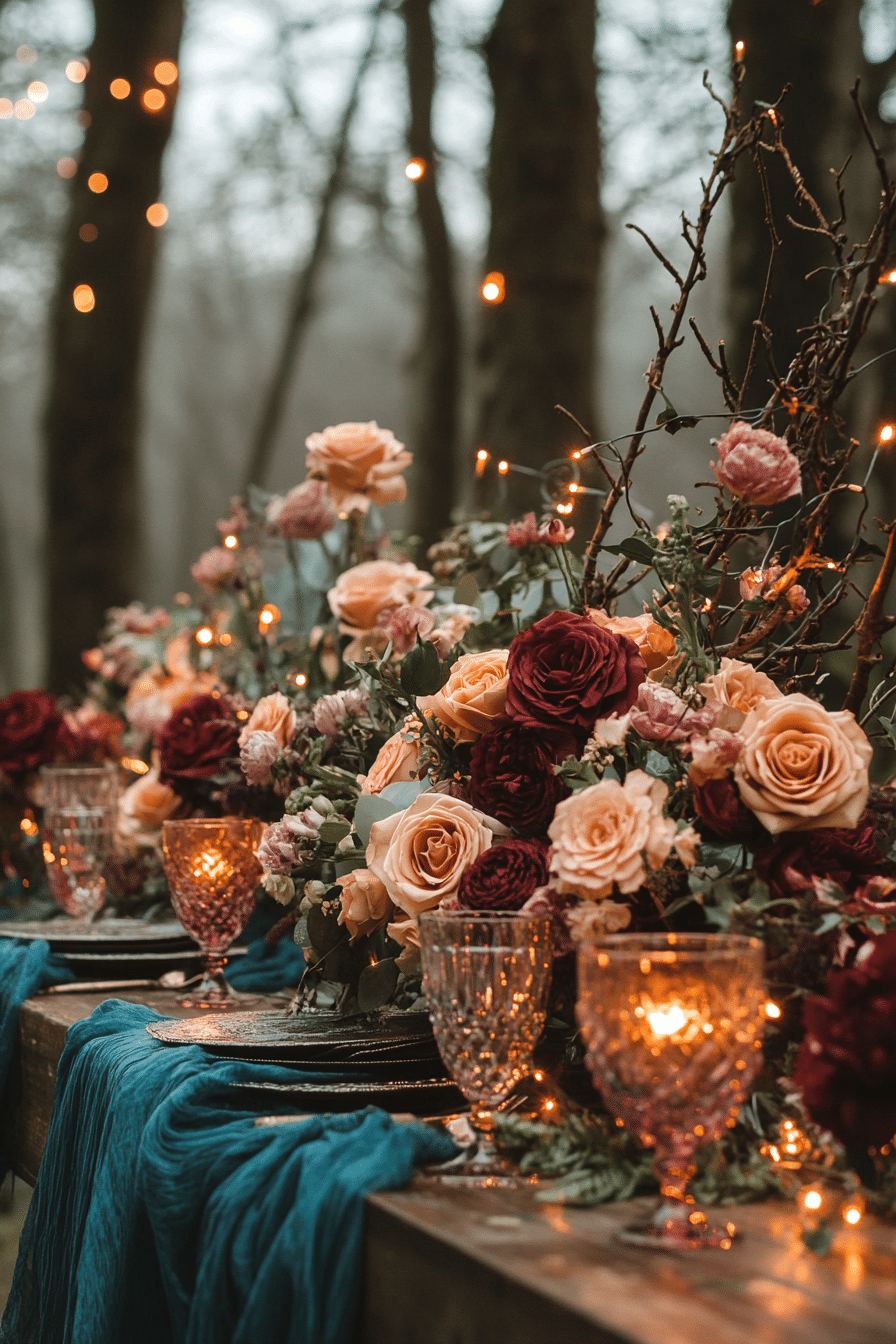 Boho wedding table decorations