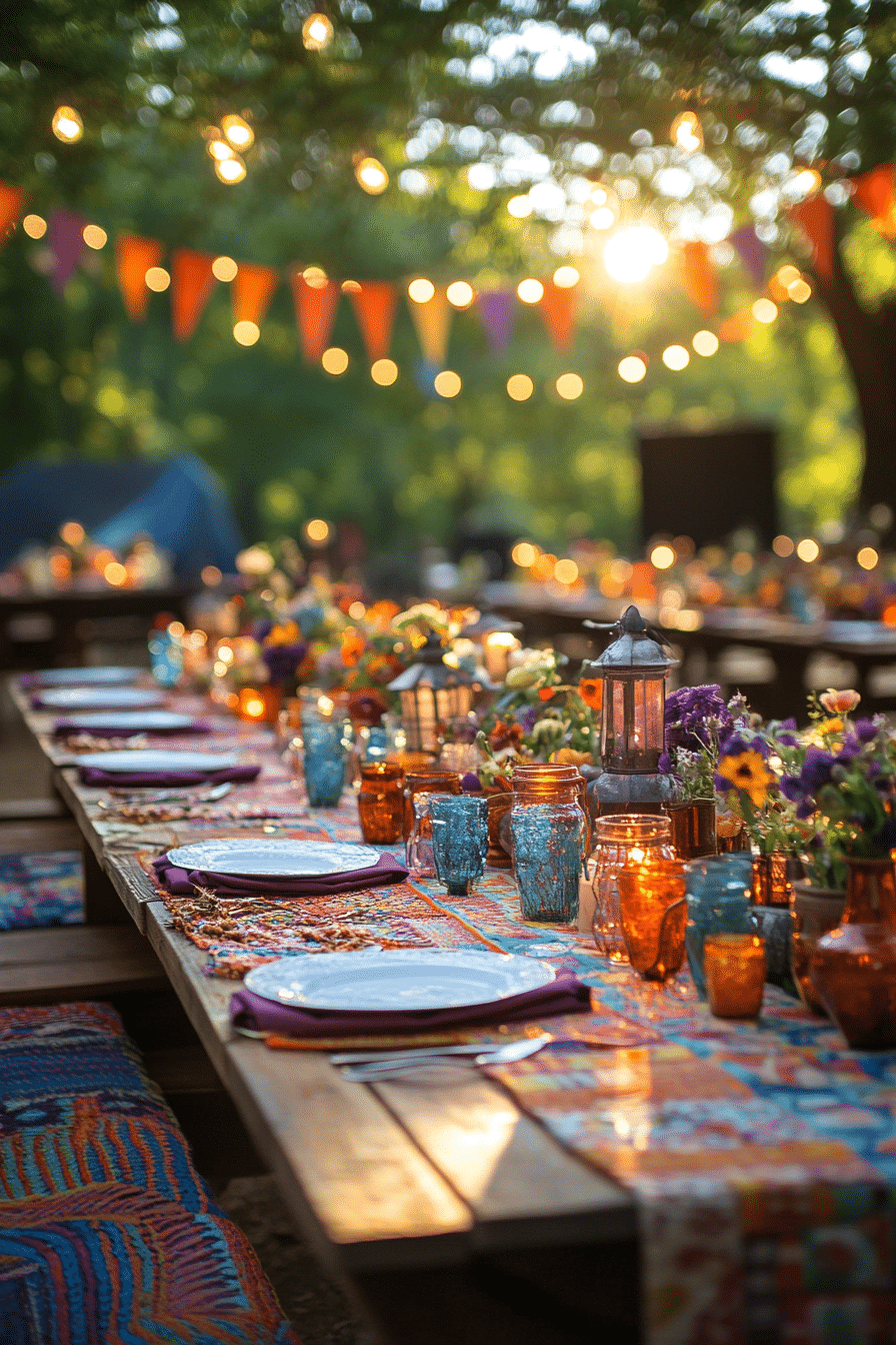 Boho wedding table decorations