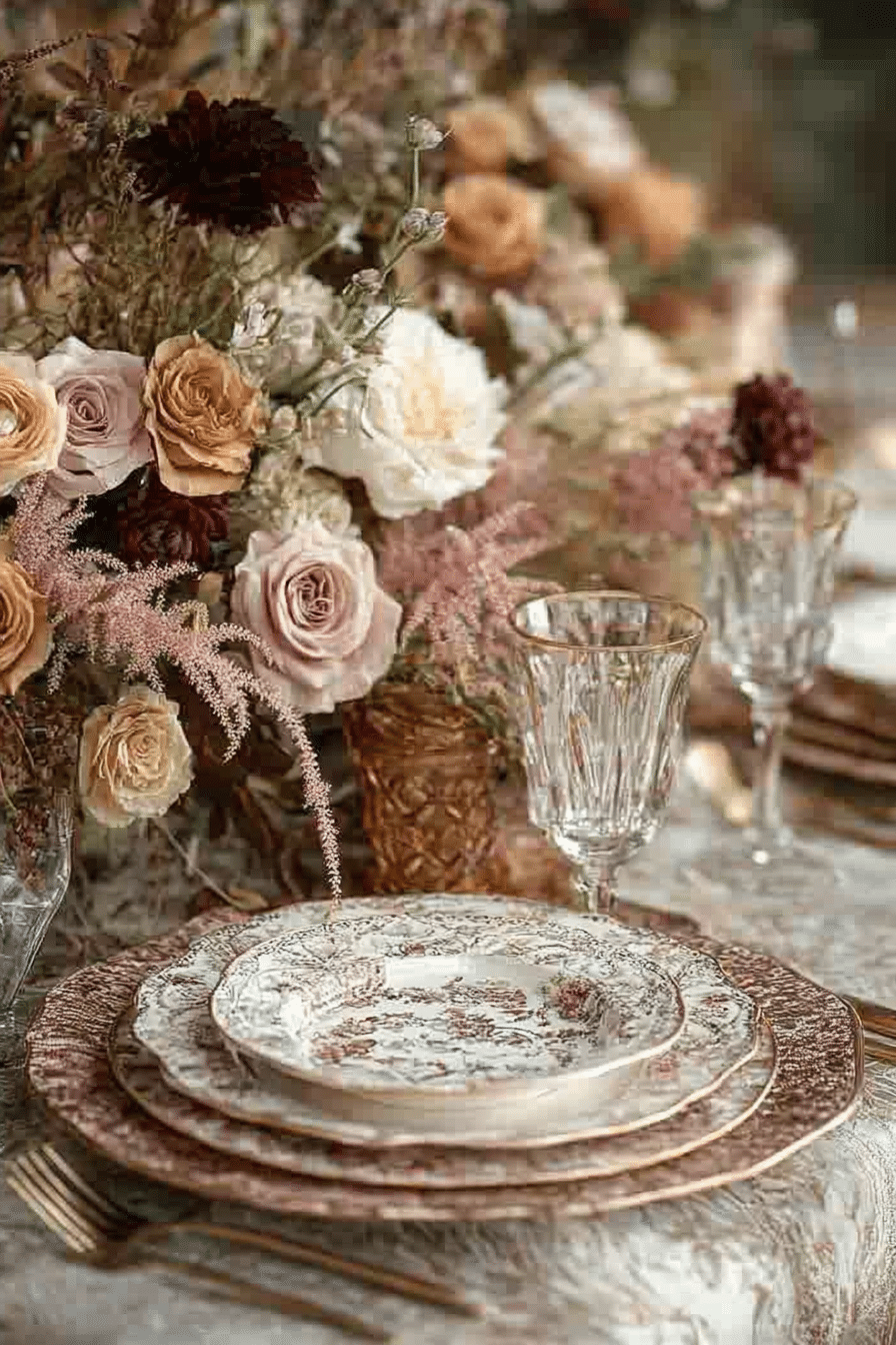 Boho wedding table decorations