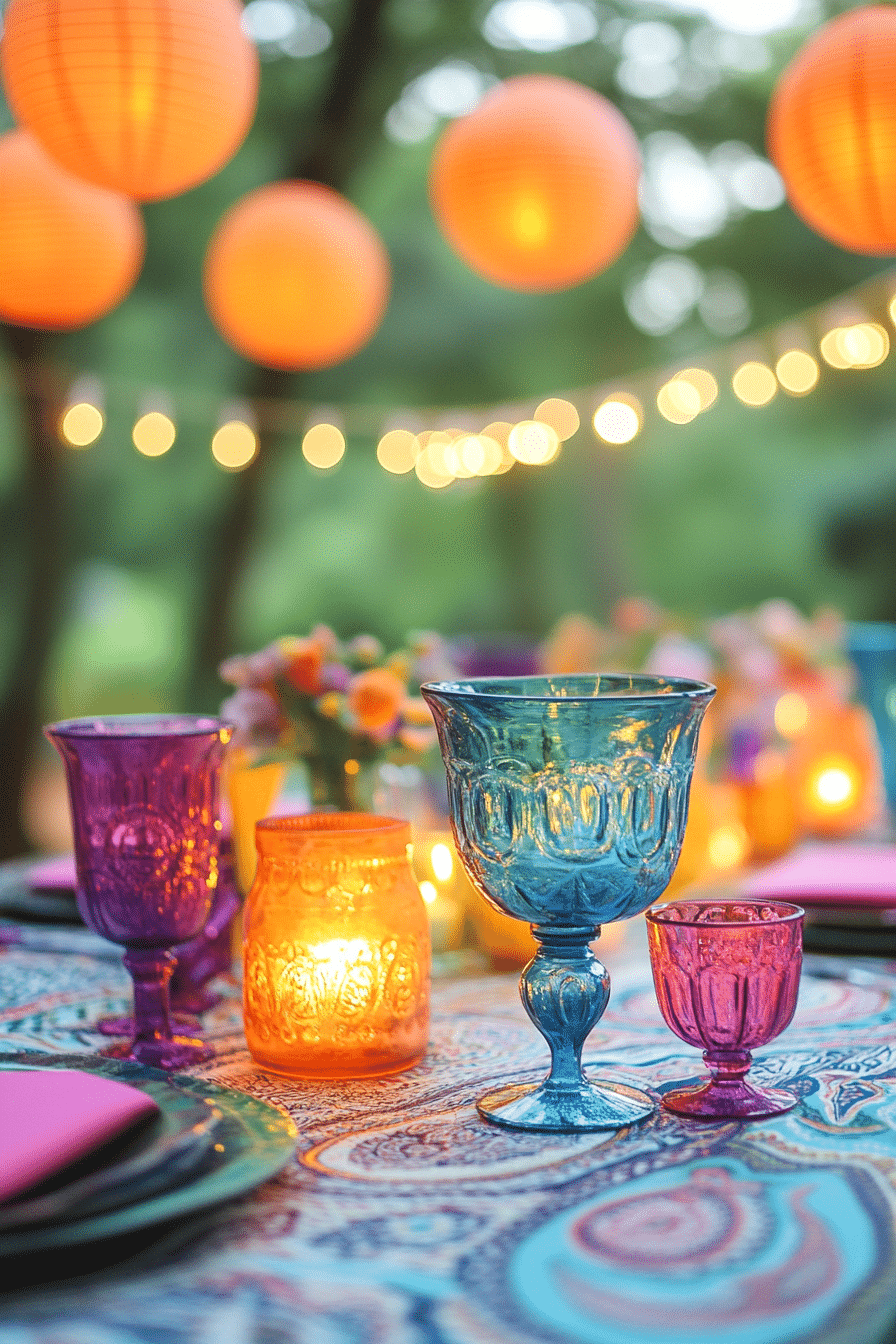 Boho wedding table decorations