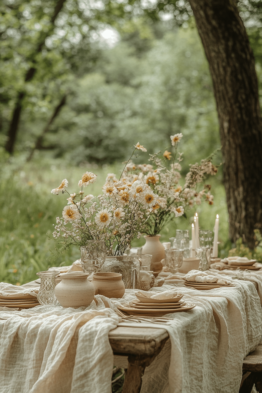 Boho wedding table decorations