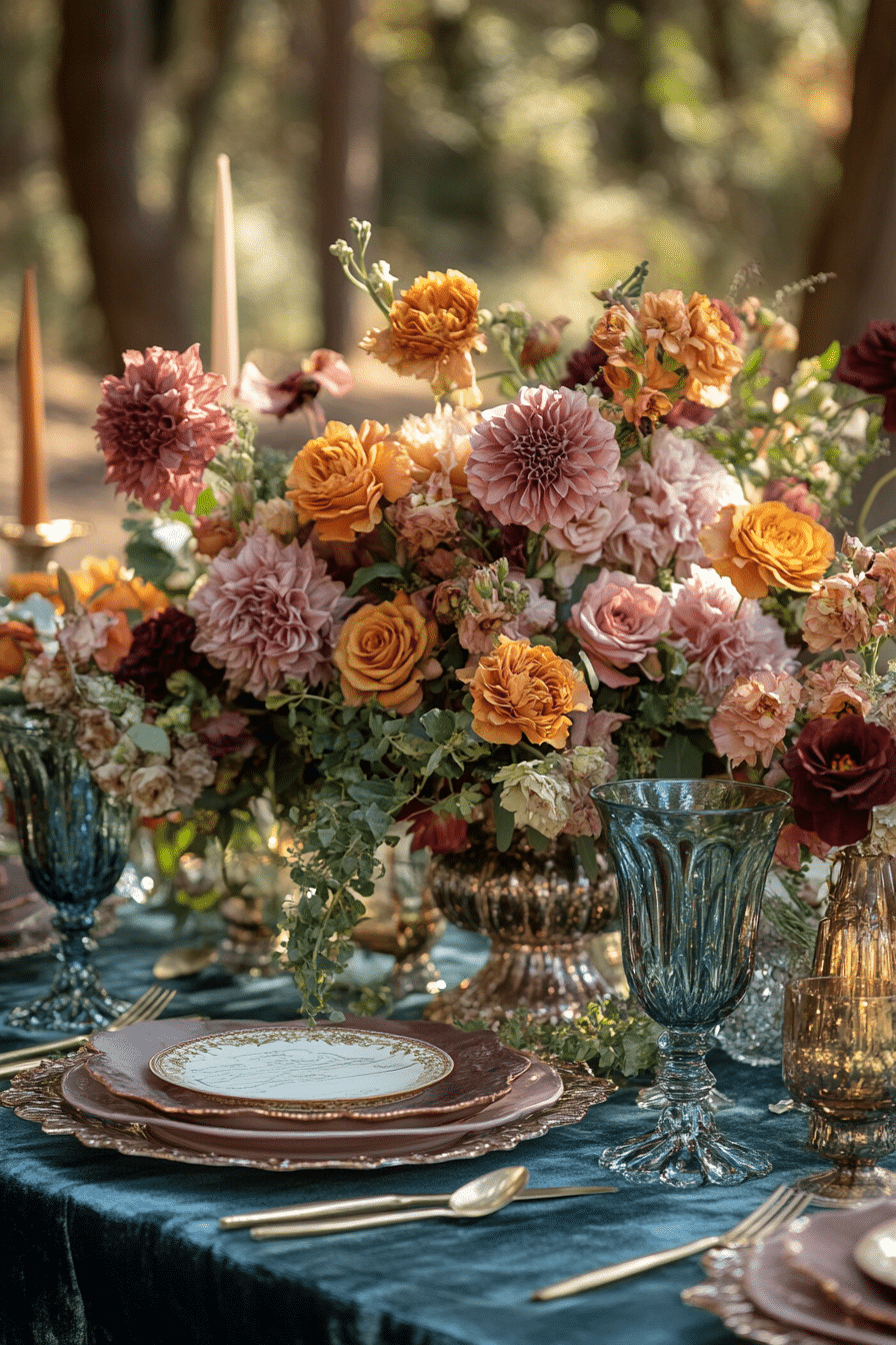 Boho wedding table decorations