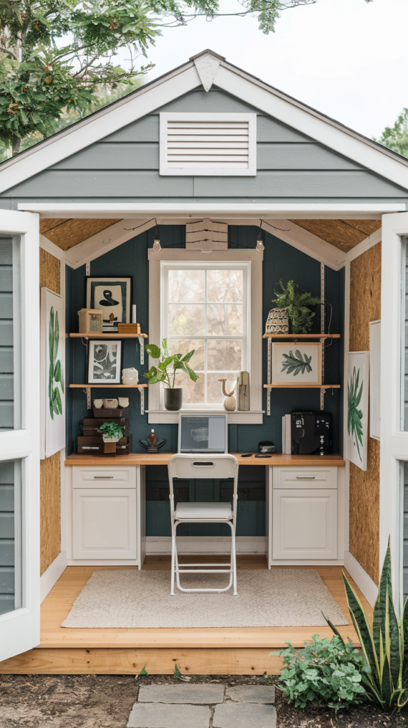 Small shed converted into an office