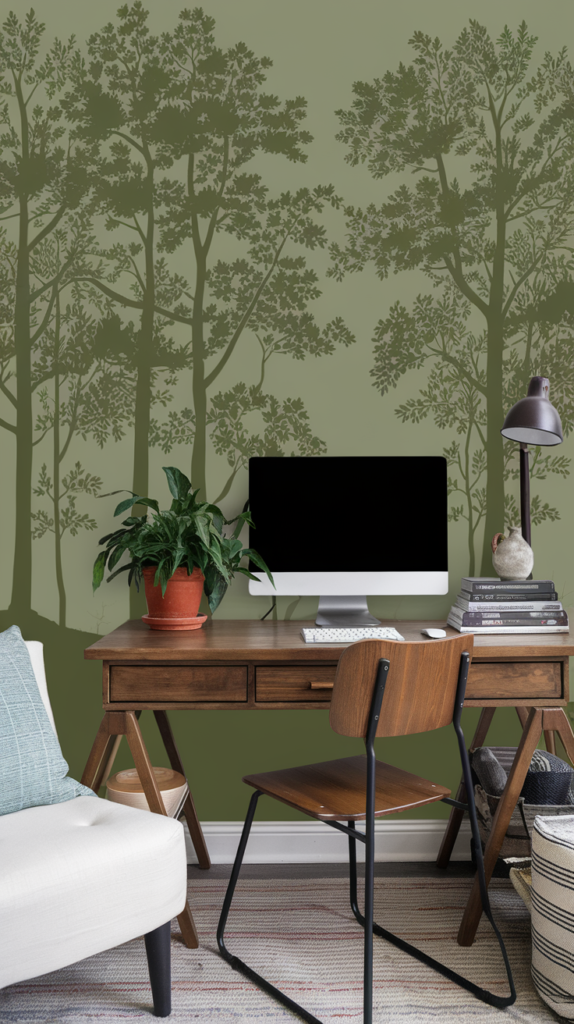 Artistic mural workspace