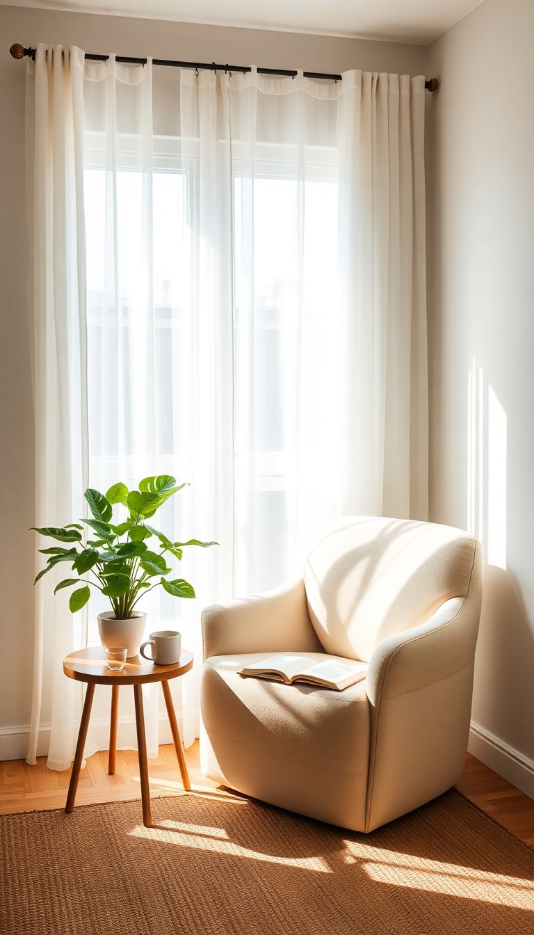 Cozy reading chair in the office