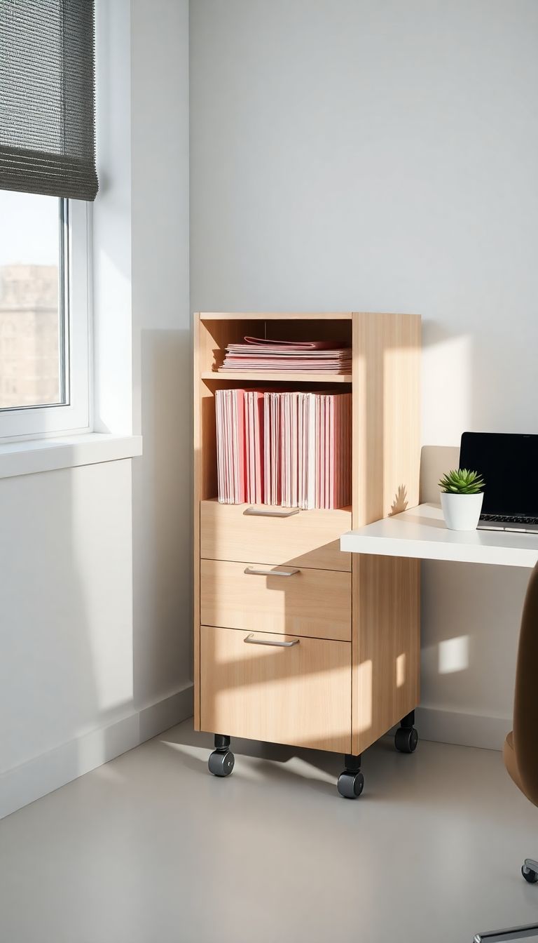 Implement a rolling filing cabinet