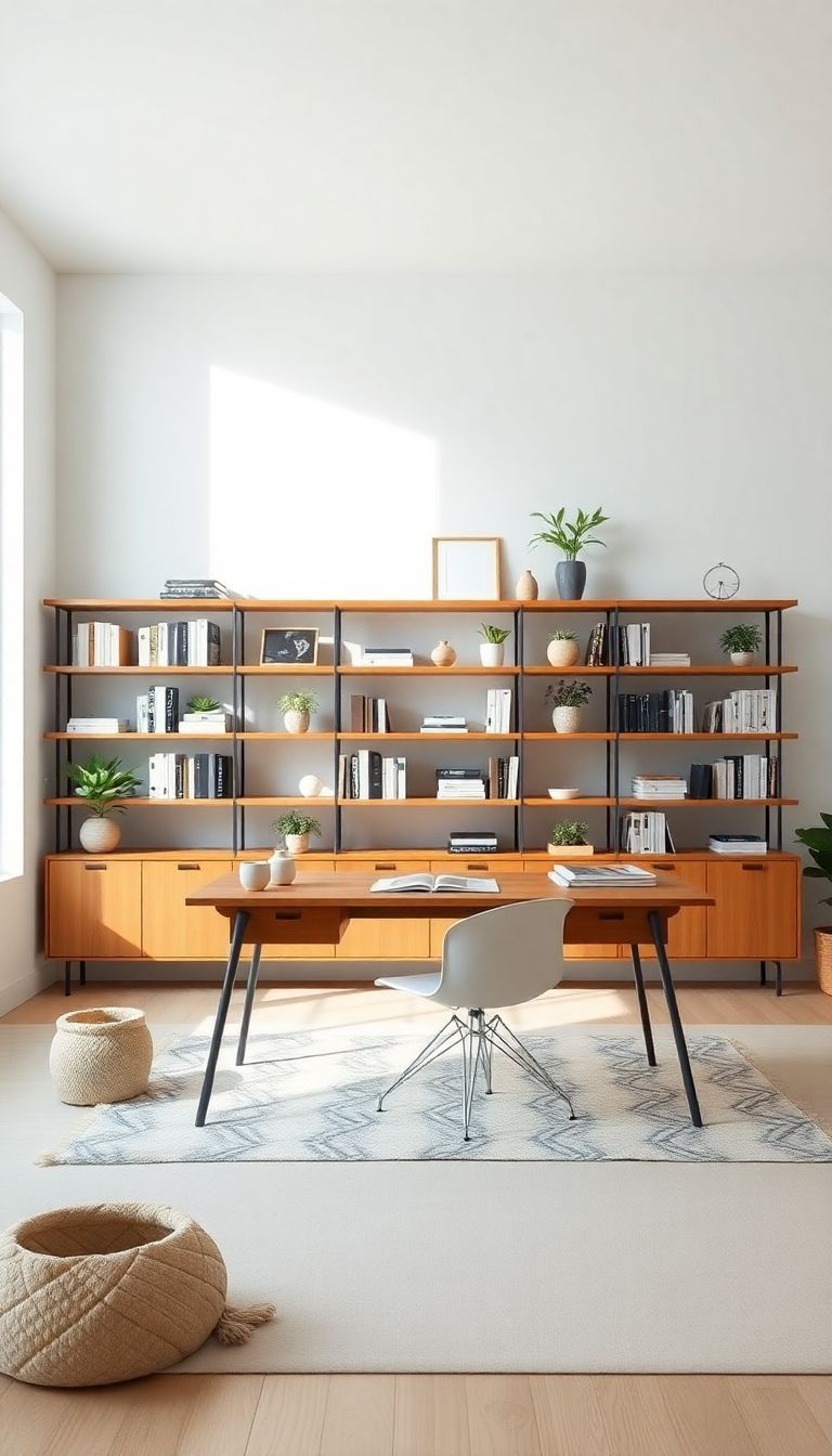 Open shelving units