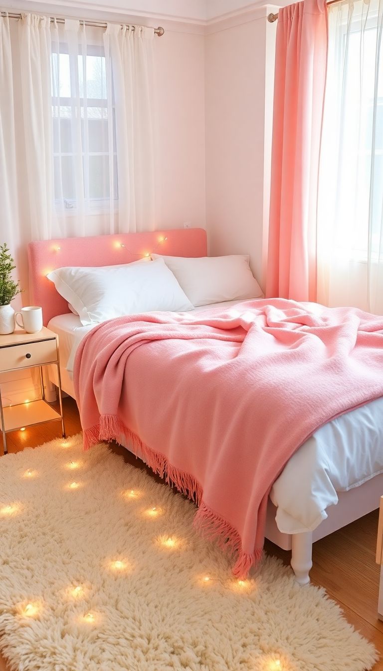 Pink throw blankets for extra warmth